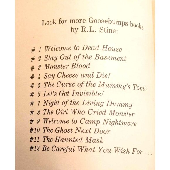 R.L. Stine Goosebumps Book "Piano Lessons Can Be Murder" #13 Paperback Book - Picture 9 of 11